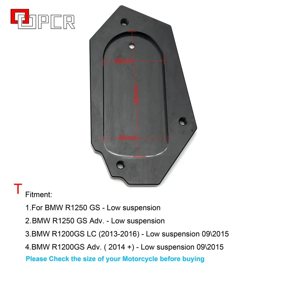 3 rozmiary do BMW R1200GS R1250GS R1250 GS ADV HP Wersja 2018 2019 2020 Motocykl CNC Stojak boczny Powiększ Przedłużenie Kickstand