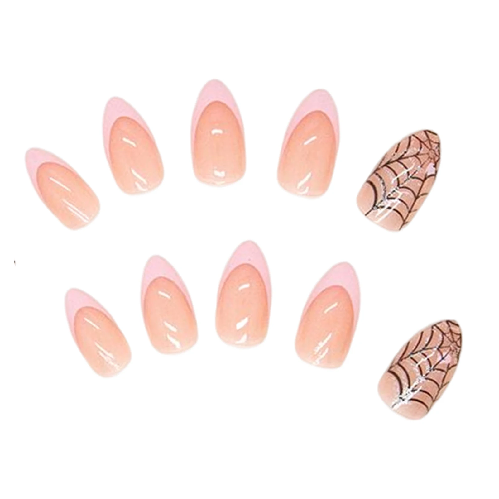 Franse Roze Tips Amandel Nepnagels Charmant Comfortabel Dragen Nagels Voor Vingernagel Diy Thuis