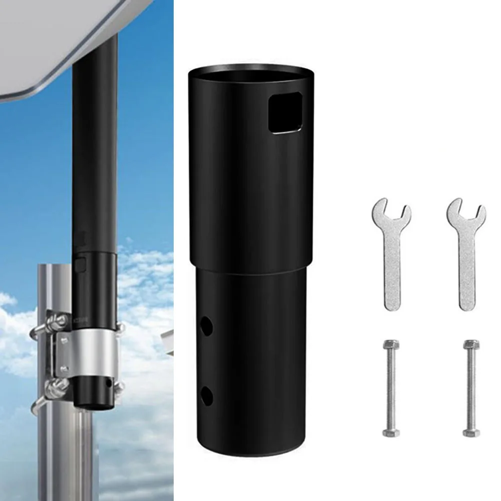 Adattatore per tubo Kit di montaggio in lega di alluminio Installazione satellitare esterna Installazione semplice Costruzione in alluminio resistente