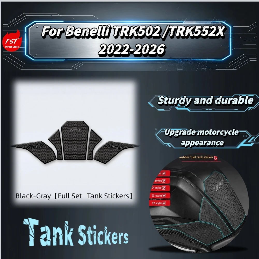 For Benelli TRK552/X502 2022‑2026 Rubber Tank Protective Decals Waterproof Wear‑Proof Body Guard Stickers Mod Accessories