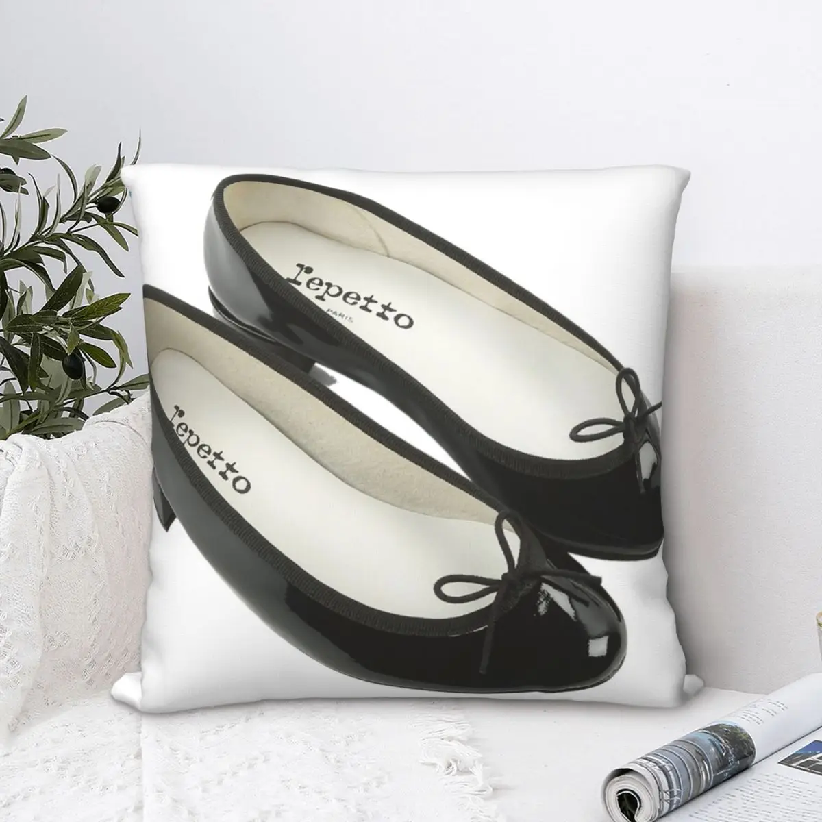 

Repetto Camille Ballet Ballerina Pumps Square Pillowcase Polyester Pillow Cover Velvet Cushion Decorative Comfort Throw Pillow