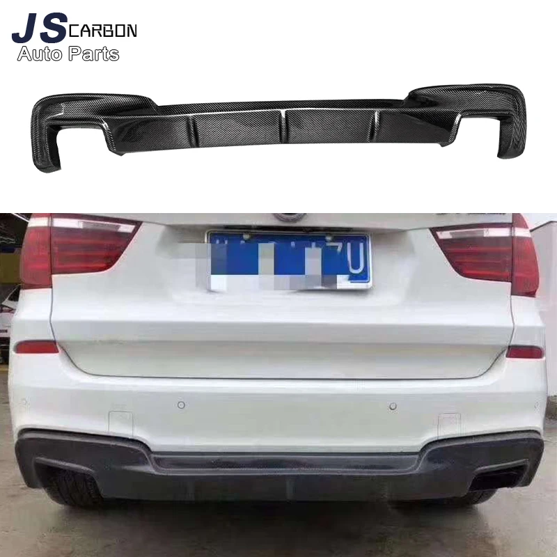 For BMW X3 F25 2014-2018 Carbon Fiber Back lip Car Rear Bumper Diffuser Rear Splitters Back lip body kit 