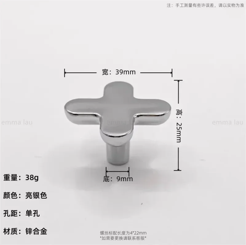2pcs Plus Minus Design Furniture Pull Handles Silver Drawer Knob Kitchen Cabinet Door Wardrobe Cupboard Handles Single Hole