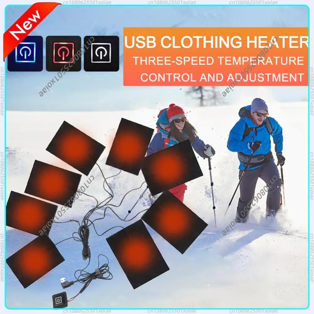 

3 Levels USB Heating Pads Jacket Heater Pads Waterproof Outdoor Thermal Winter Heating Vest Pads Winter Warm Pants Heated Pads