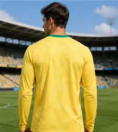 2026 Brazil Commemorative 3D Printed Long-sleeved Football Jersey Men's T-shirt Quick-drying and Breathable Casual Sports Shirt
