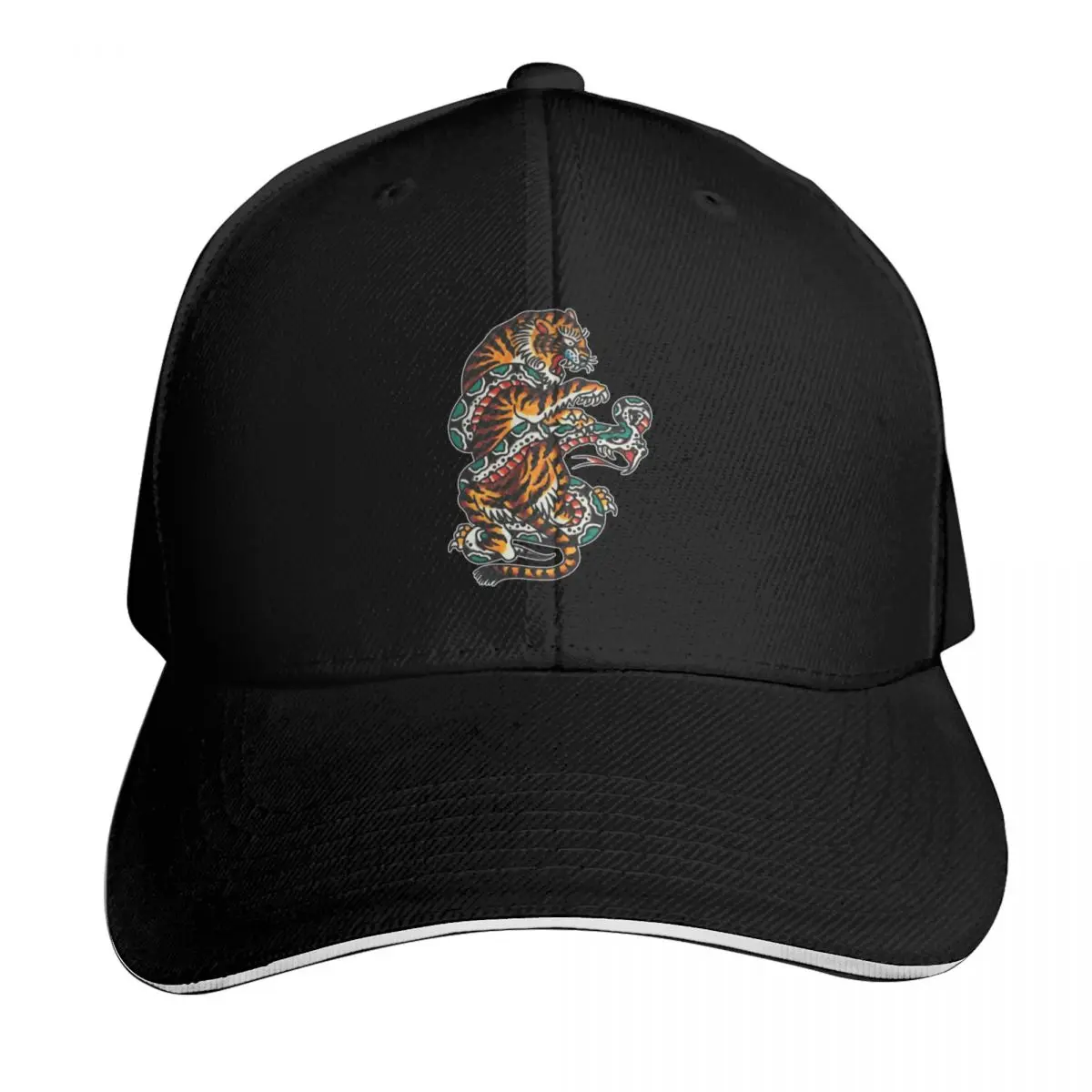 Traditional Tiger Fighting Serpent Tattoo Baseball Cap hats on offer Mountaineering Hat men Sunhat Women's Beach Visor Men's