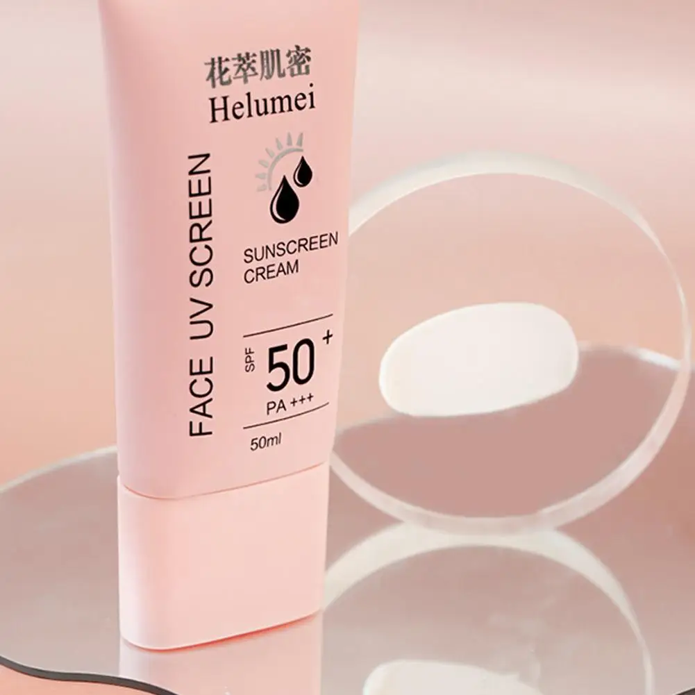 Korean Sakura Sunscreen Facial Cream Sunscreen Moisturizing Smoothing Nourishing Skincare Product Girl Beauty Products