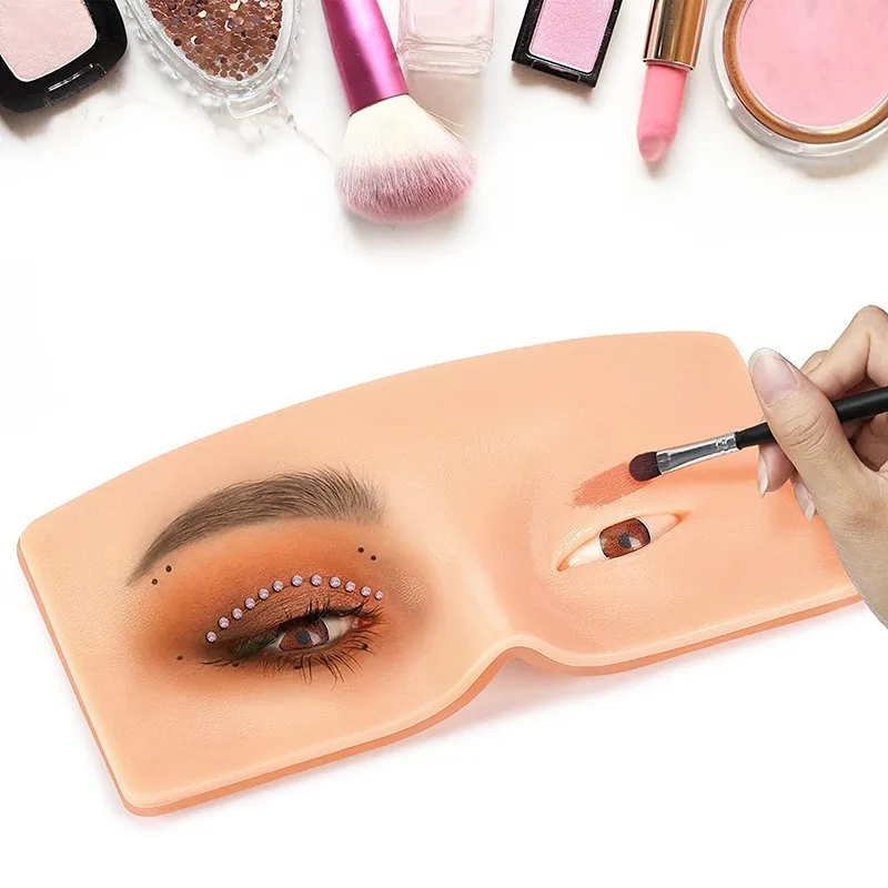 1PCS Bag Package Silicone Face Board Pad Permanent Makeup Eyebrow Liner Tattoo Practice Skin Microblading Training Hand Tool