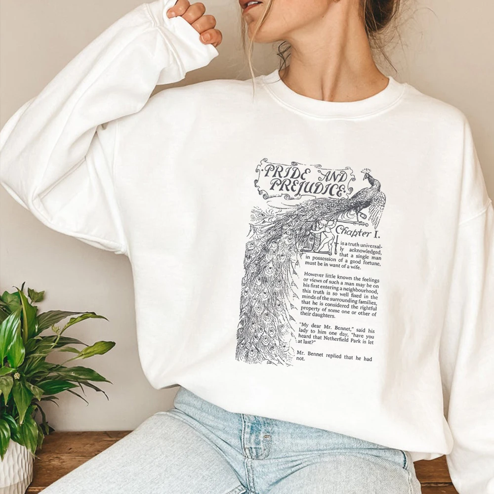 Pride and Prejudice Sweatshirt Jane Austen Shirt Booktok Bookish Merch Mr Darcy Pemberley Reading Hoodie Bookish Sweatshirts