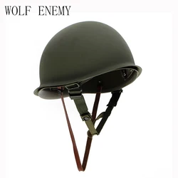 WW2 M1 stalowa replika kasku taktyczne polowanie Airsoft Outdoor Sports Cosplay Paintball bezpieczny kask akcesoria ochronne