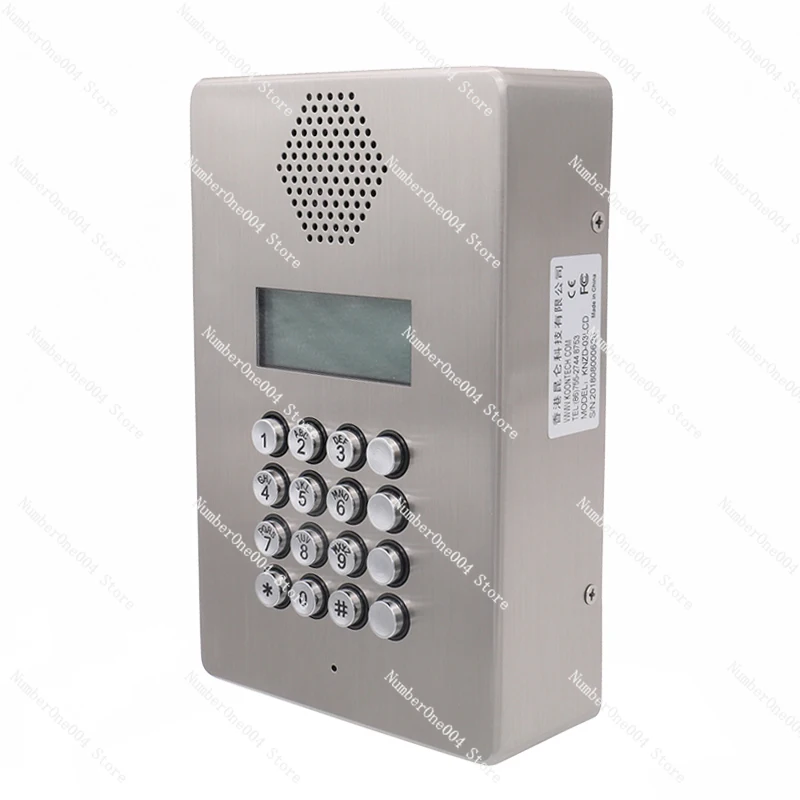 Suitable for Elevator Stainless Steel Emergency Telephone, Wall-mounted Hands-free Emergency Intercom