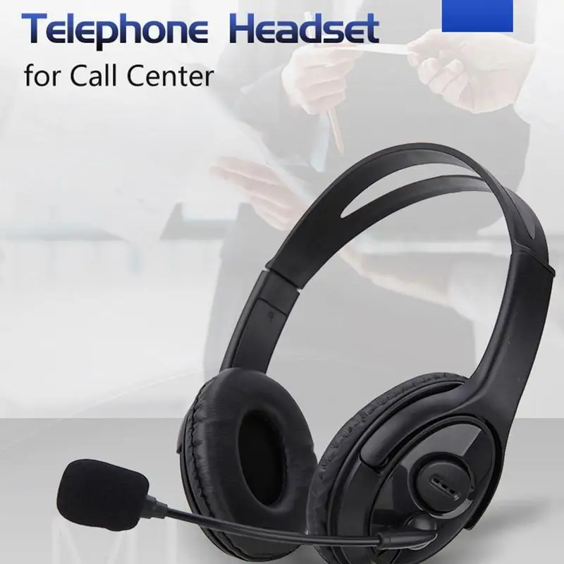 Auriculares estéreo para centro de llamadas con micrófono con cancelación de ruido, adecuados para Zoom, Skype, centro de llamadas de oficina, Podcast en casa