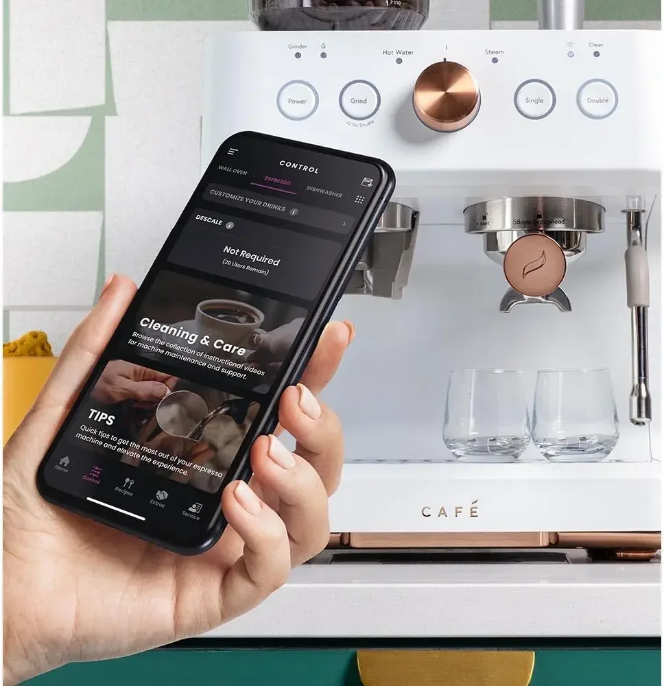 Café Bellissimo semi-automatische espressomachine + melkopschuimer |   WiFi Connected, Smart Home Kitchen Essentials