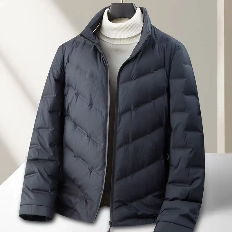 2025 Autumn/Winter New Men's Down Jacket Down Content 90% Quality Fabric Lightweight Youth Down Jacket Shirt Collar