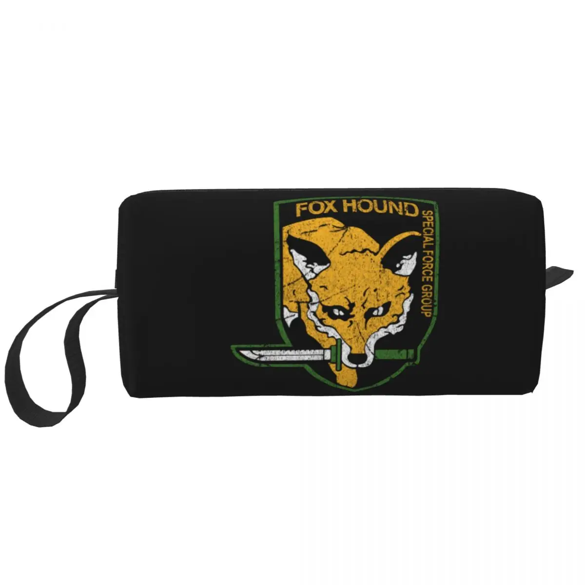 Kawaii Metal Gear Solid Fox Hound Travel Toiletry Bag Women Video Game Cosmetic Makeup Organizer Beauty Storage Dopp Kit