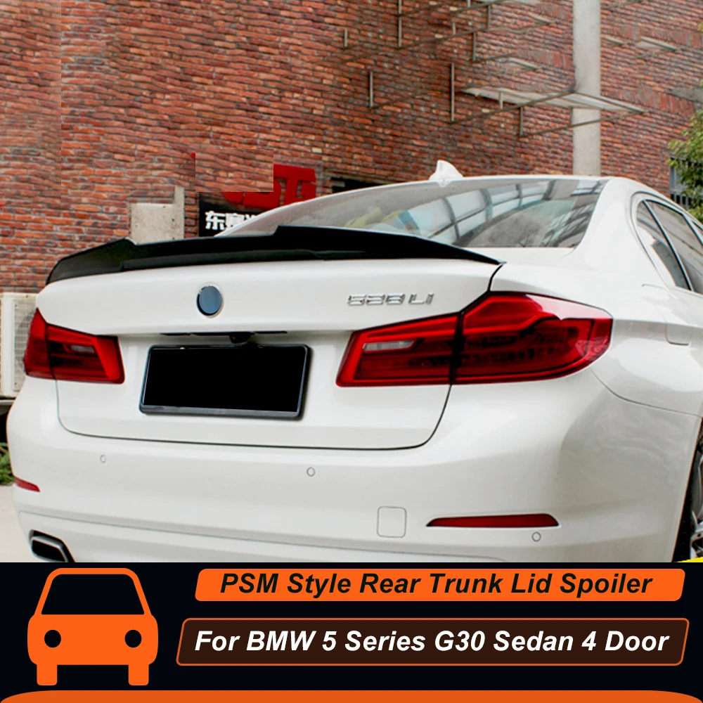 

For BMW 5 Series G30 M5 520i 525i 528i 530i 535i PSM Style Exterior Decoration Rear Trunk Lid Car Spoiler Wings Accessories