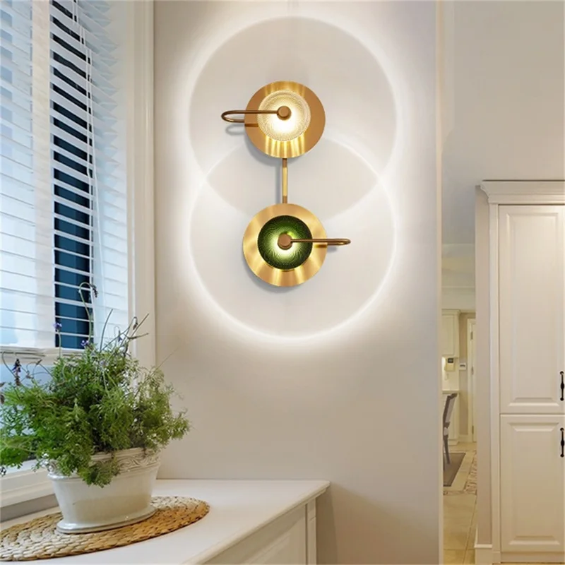 AFRA Nordic Wall Light Modern Creative Lamp LED Scones Gold Glass Fixtures Indoor Home Hotel