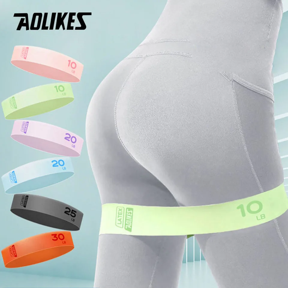 AOLIKES 1PCS Portable Fitness Resistance Bands Workout Rubber Bands Yoga Gym Elastic Strength Pilates Crossfit Unisex Weight