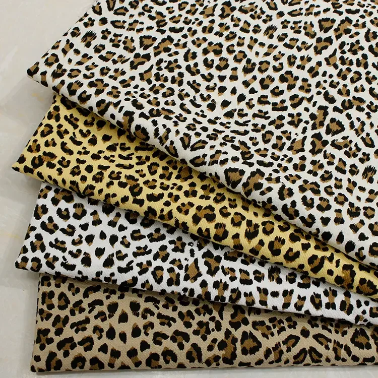 

Wholesale Leopard Camouflage Printed Washed Organic 100% Cotton Fabric For Fashion Shoe Shirt
