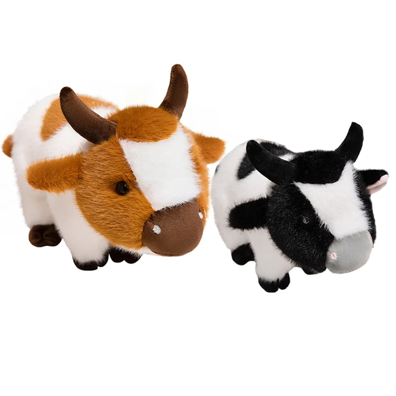 30/40CM Kawaii vacas de peluche de juguete lindo vaca Plushie almohada de peluche muñeca de ganado de dibujos animados decoración del hogar regalo de cumpleaños