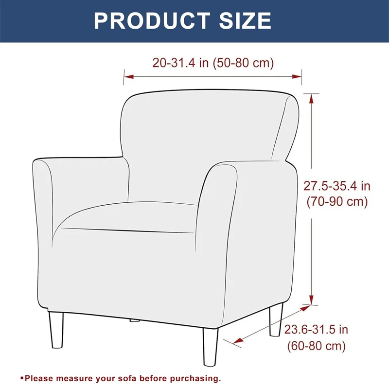 Banquet Armchair Slipcover Stretch Chair Covers 1-Piece Armchair Sofa Covers, Single Couch Covers Furniture Protector for Living