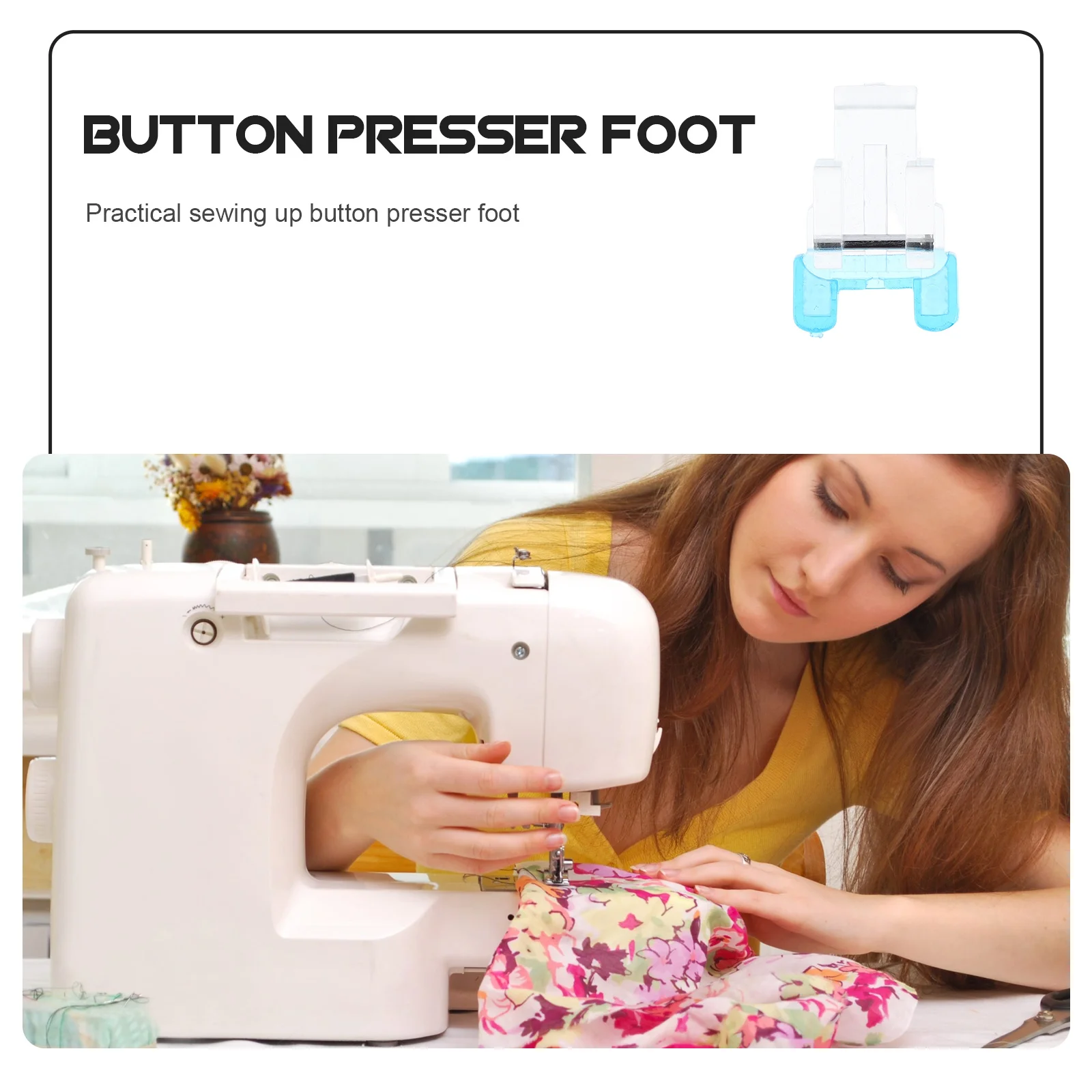 Durable Sewing Up Button Presser Foot Easy Use Fits Most Low Shank Sewing Machines Babylock Viking Practical