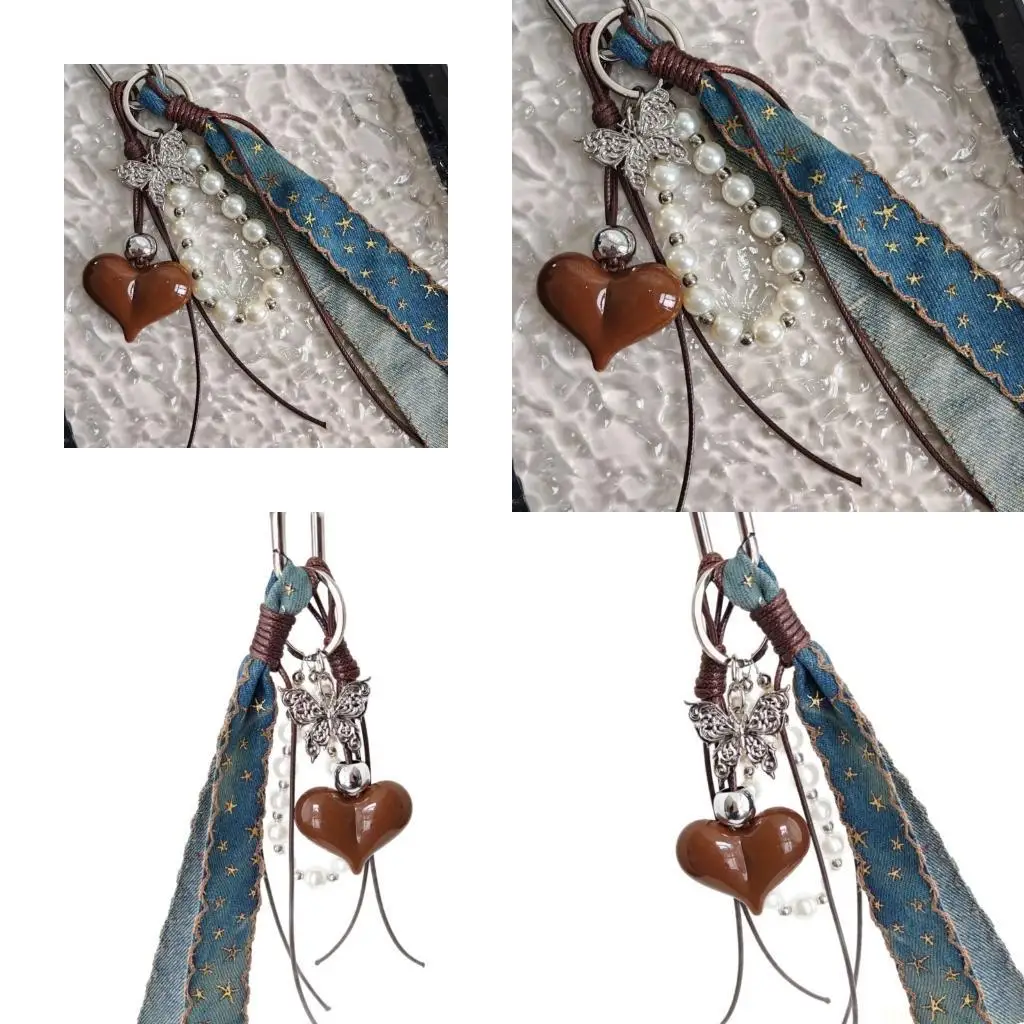 

X90D Braided Rope Bag Charm Keychain Fashion Decorative Bag Accessories for Handbag,Backpack Decors Aesthetic Keychain Gifts