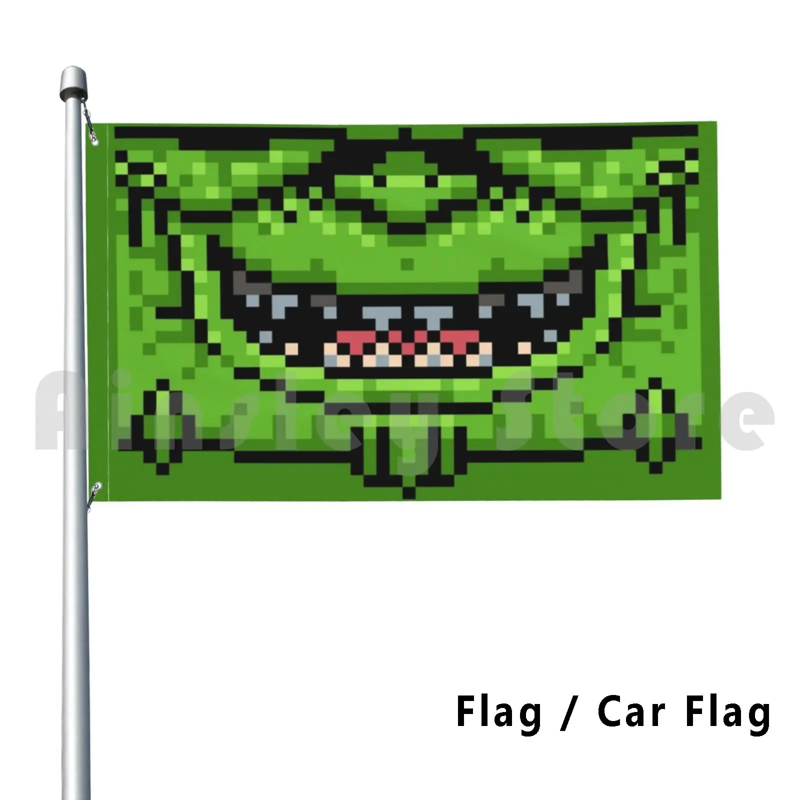 8 Bit Mega Madness Outdoor Decor Flag Car Flag Gremlin Sprite Rpg 80s Retro Monster Goblins Arcade Halloween Trolls