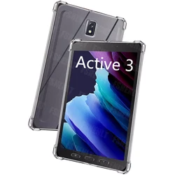 Étui transparent pour Samsung Galaxy Tab Active 3 2020 8 pouces SM-T570/T575/T577 Juste de protection transparente en silicone souple pour tablette