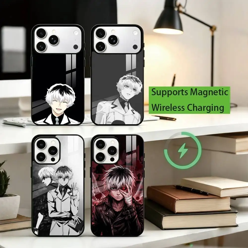 

Anime Tokyo Ghoul Haise Sasaki Phone Case For iPhone17,16,15,14,13,12,11 Plus,Pro Supports Magnetic Wireless Charging