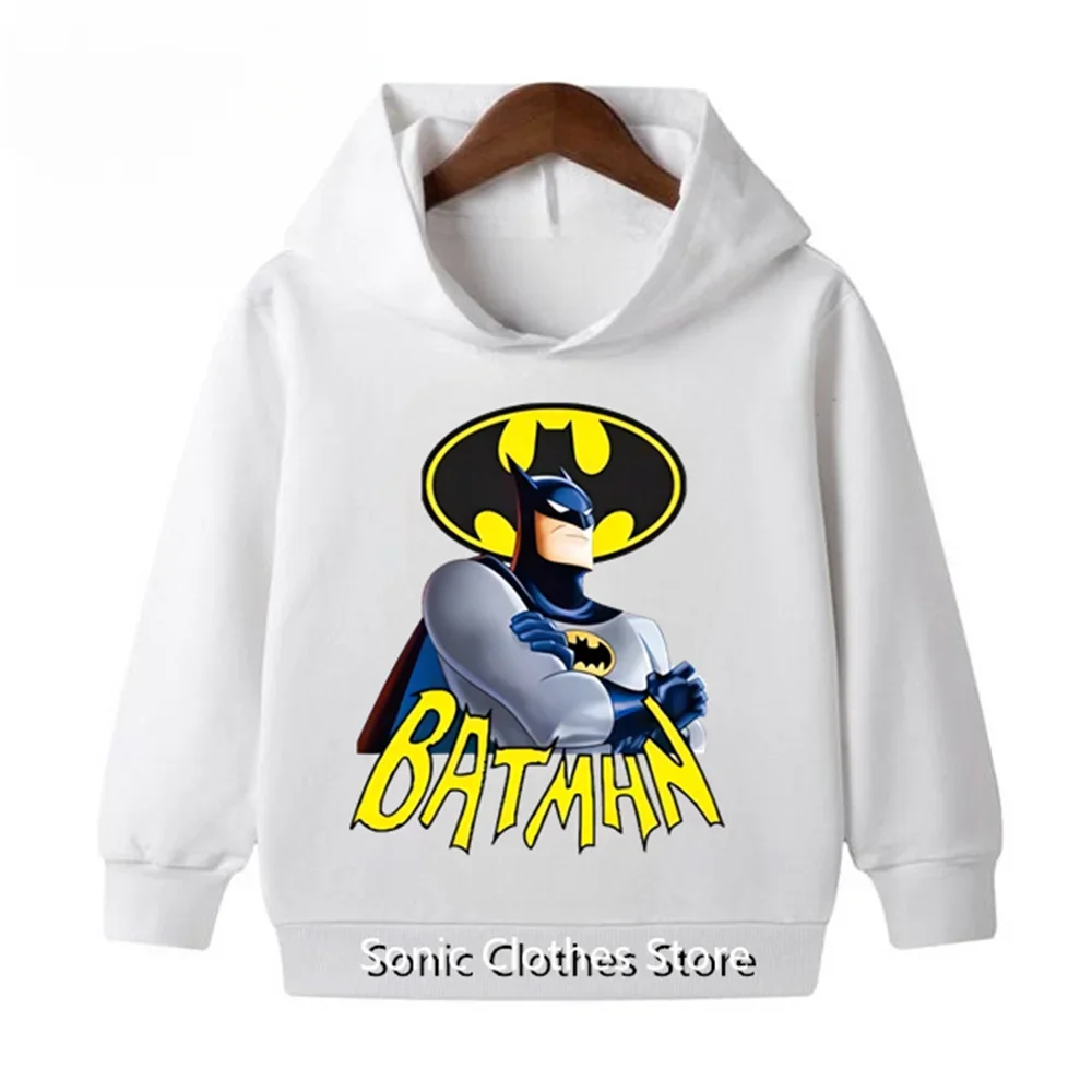 Batman Children's Casual Sweater Boys Girls Hoodie Suit Pullover Long Sleeve Spring and Autumn New Popular Anime Movie