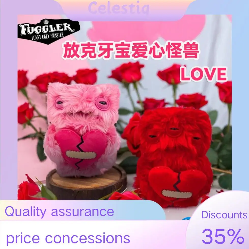 23cm 100％ Original Fuggler New Plush Toys  Monster Love Monster Series Cute Tooth Monster Fill Plush Dolls Toysvalentine Gifts