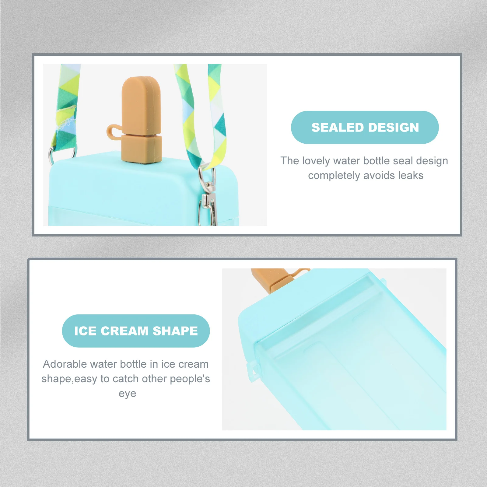 

Creative Popsicle Water Bottle Adorable Portable Juice Cup For Girls Summer Drinking Bottle Student Household Outdoor Beverage