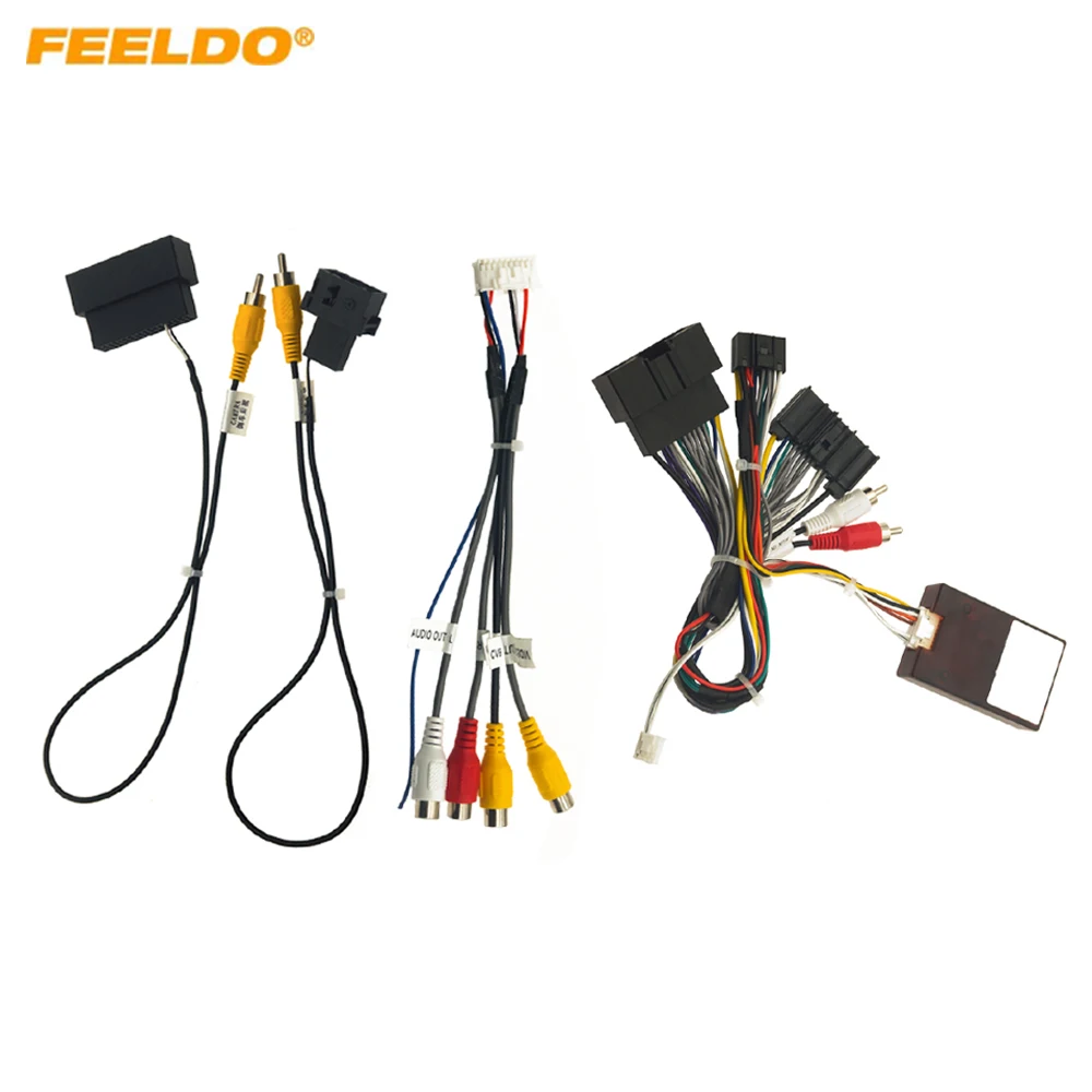 adaptateur-de-faisceau-de-cablage-pour-cordon-d'alimentation-16-broches-avec-boitier-canbus-pour-l'installation-de-l'autoradio-ford-mustang-2015-2020