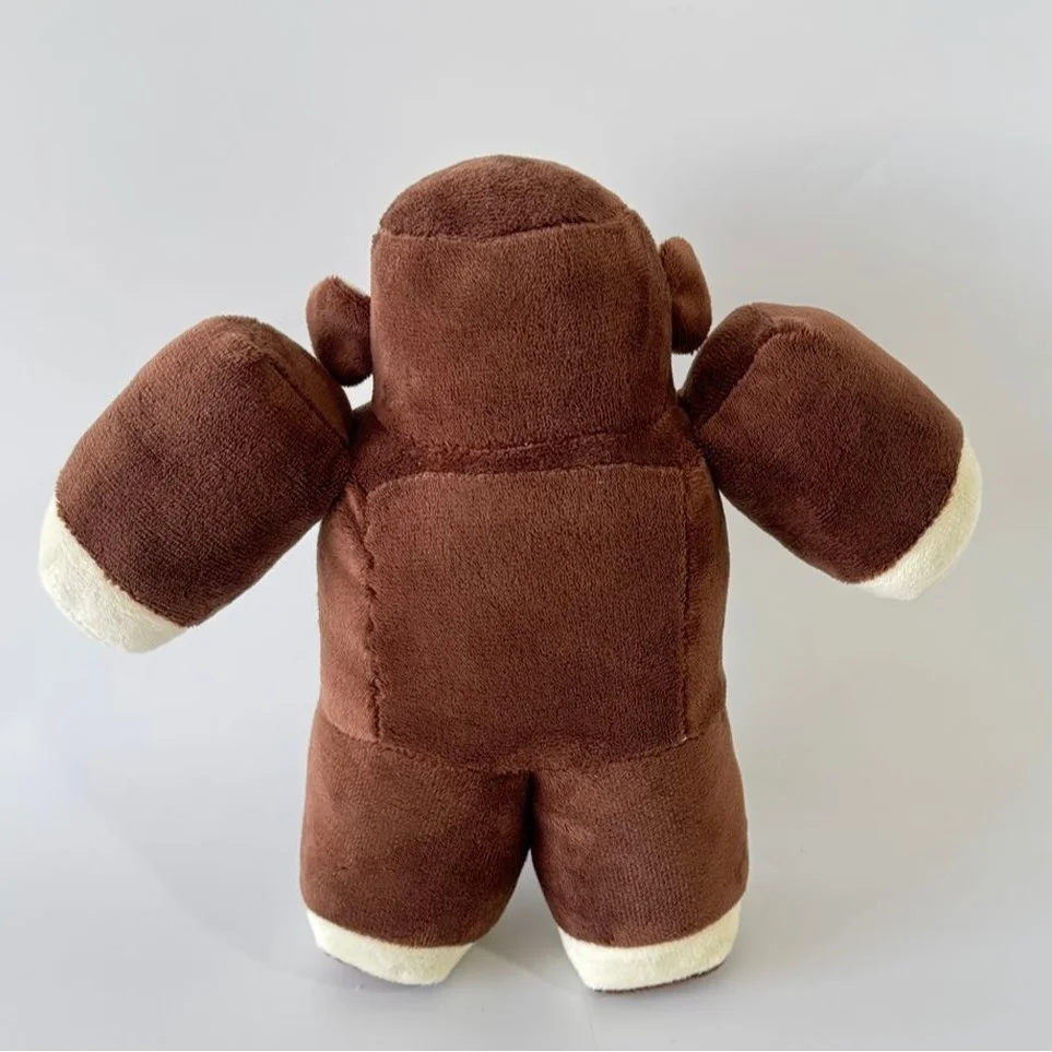 Pluszowa zabawka w kształcie bloku, miękka, kwadratowa, w kształcie małpy gorilla, dla dzieci, nastolatków, kolekcjonerów, do domu, na stół, do biura, na Halloween, przytulny prezent.