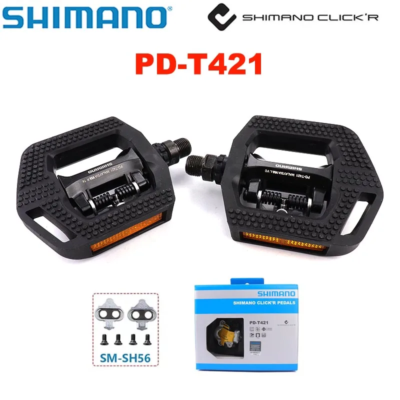 

Shimano PD T421 Pedals Click'R clipless/platform Pedal PD T420 MTB bicycle Pedals Touring Pedal Trekking Pedal City Bike Pedal