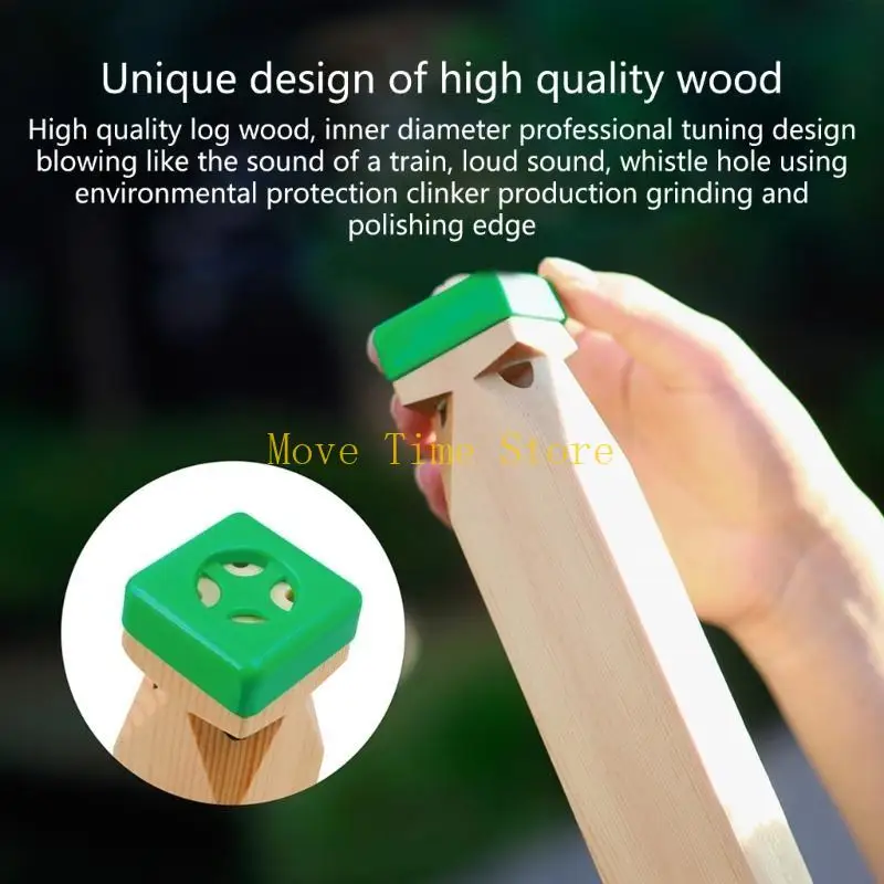 

92ME Wooden Train Party Noisemaker Train Flute Kids Orff Musical Instrument Toy Birthday Gifts for Children