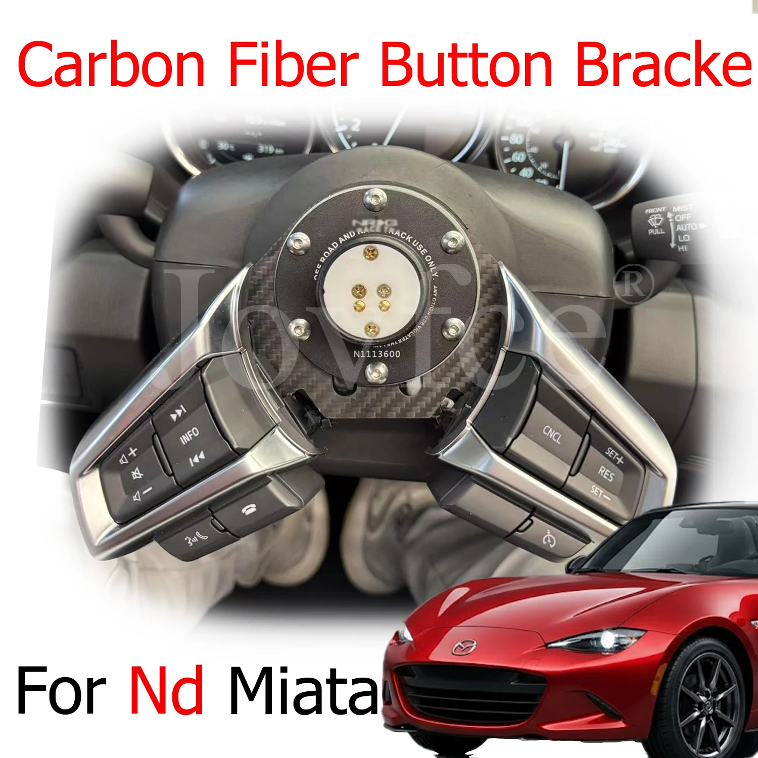 Carbon Fiber Button Bracket for MX-5 ND MIATA (ND1/ND2/ND3) 2016-2026, Retains OEM Controls