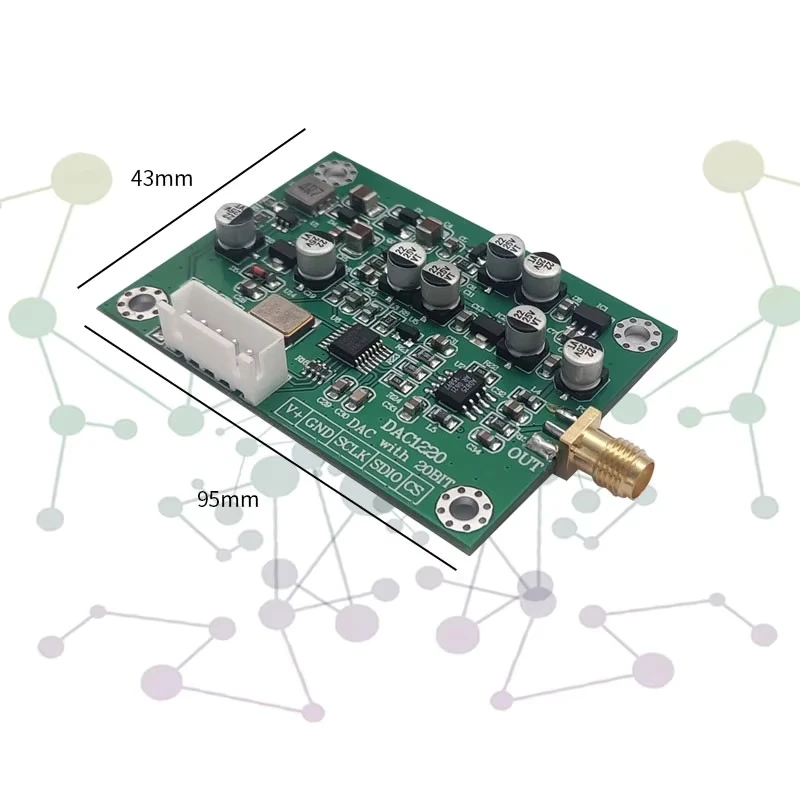 DAC1220 Digital-to-analog Conversion Data Acquisition Module 5V 120mA 20/16 Bit Adjustable