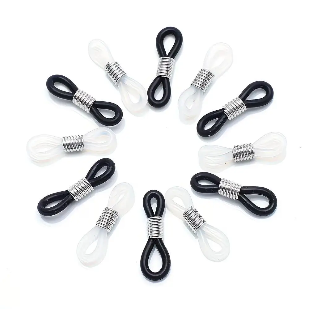20pcs Anti-Slip Silicone Buckles – Accessories for Eyeglass Chains, Mask Ropes, Versatile Clips