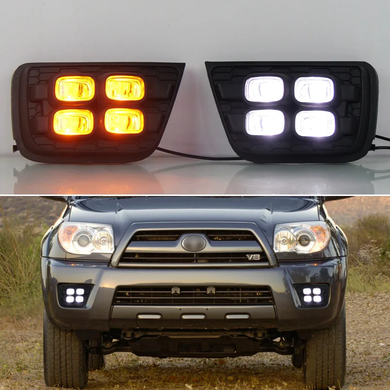 

LED DRL Daylights For Toyota 4Runner N21 2006 2007 2008 2009 Turn Signal Indicators Daytime Running Lamp Front Accessory