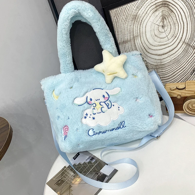 Sanrio Kuromi Cinnamoroll Bolsa De Ombro, Hello Kitty Mochila De Pelúcia, Minha Bolsa Melody, Sacola De Armazenamento, Kawaii Plushies, Presente para Meninas