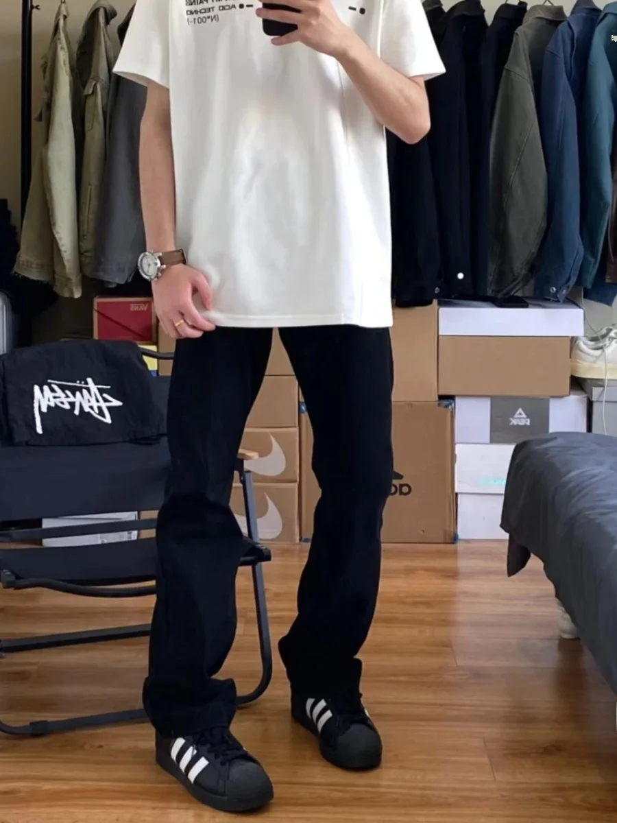 アメリカンスタイル クリーンフィット ヘビーウェイト デコンストラクト パッチワーク レター 半袖 Tシャツ ユニセックス トレンディなデザイン ボクシー トップ