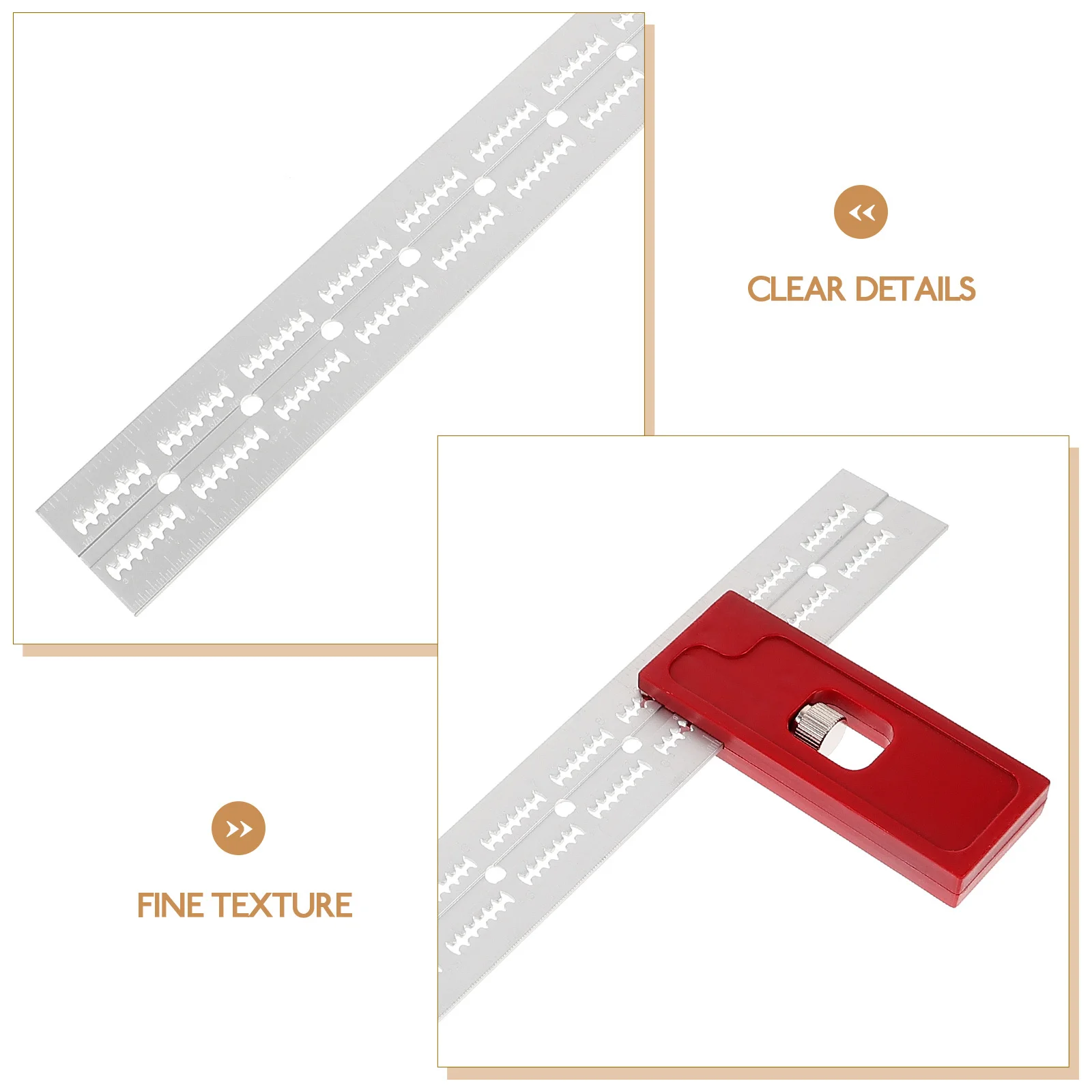 

Adjustable Woodworking Ruler ABS Aluminum Precision Measurement Tool for Cabinet Edges Carpenter Square Woodworking Scriber