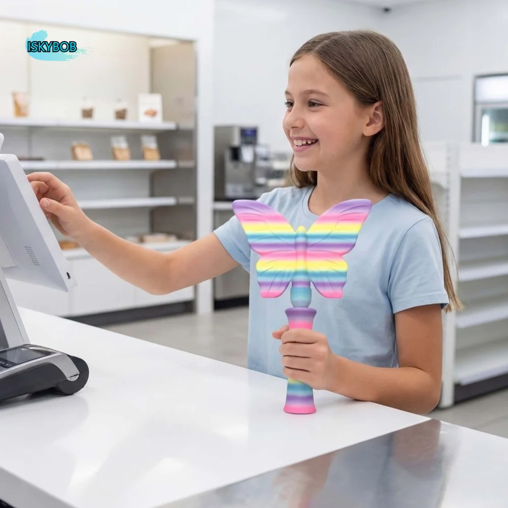 

Creative 3D Printed Wand Tap To Pay Portable Rainbow Color Contactless Payment Sleeve Detachable Candy Color