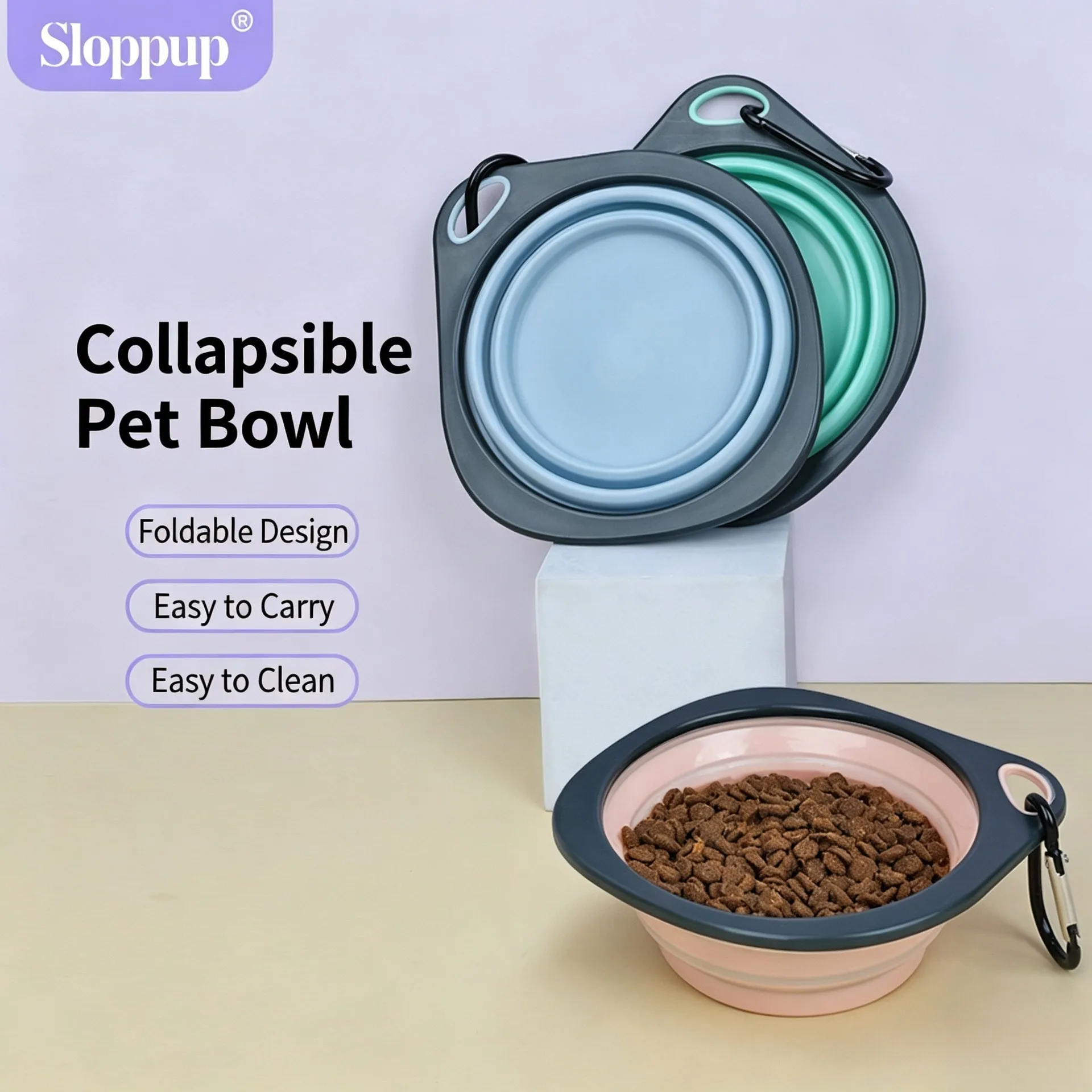 Collapsible Pet Bowl Portable Dog Cat Bowl Outdoor Travel Feeding & Watering Pet Supplies