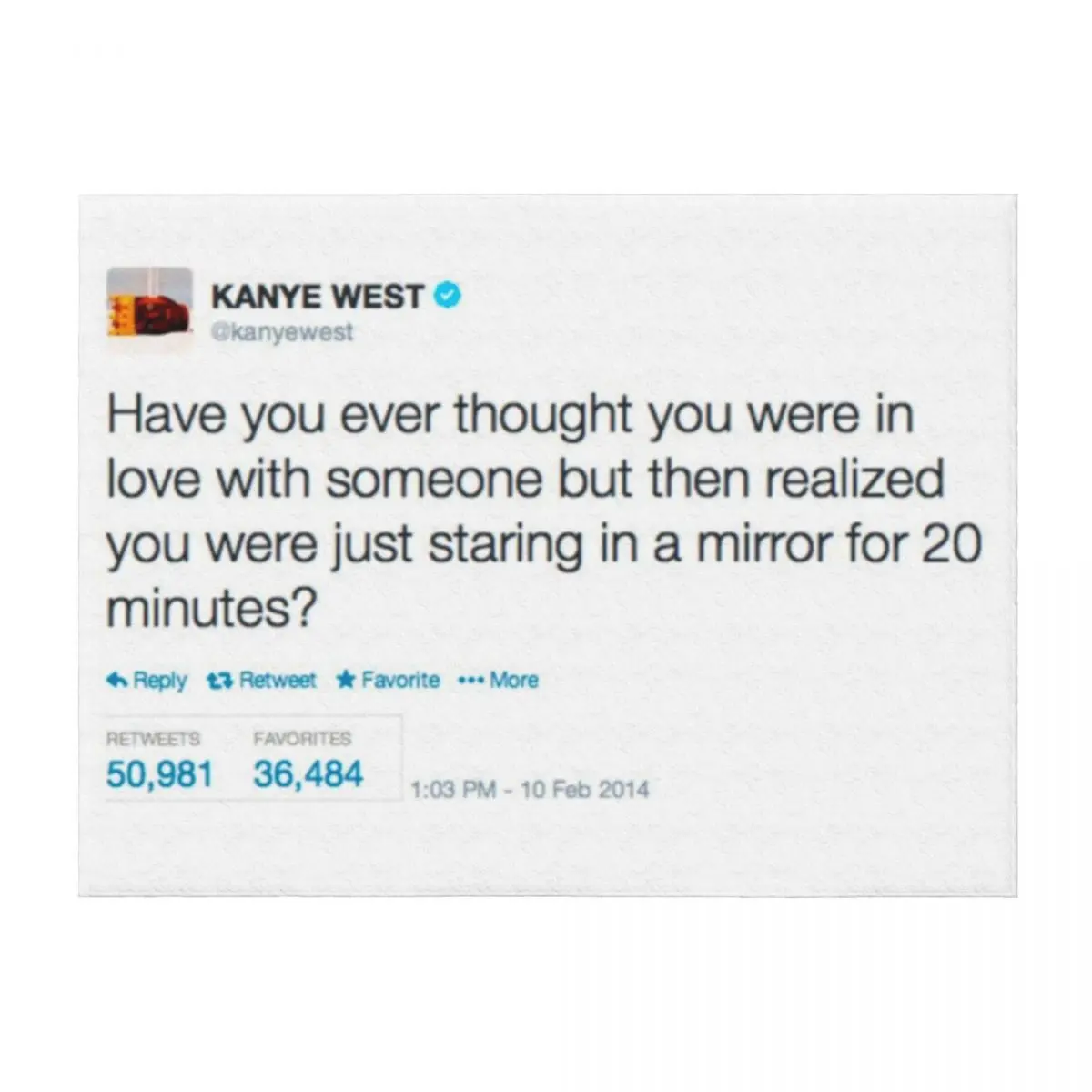 

Have you ever thought you in love with someone but then realized you were just staring at yourself in a mirror twi Throw Blanket