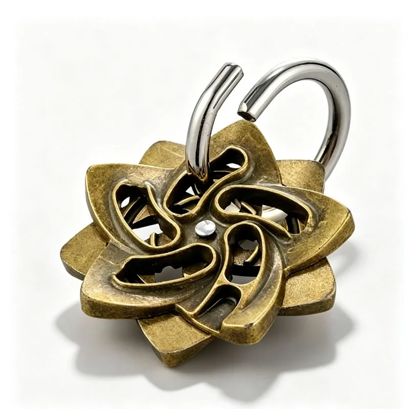 Novelty Gifts Cast Metal Brain Teaser Puzzles Disentanglement Mind Challenge IQ Logic Test Unlock Toys For KIds & Adults
