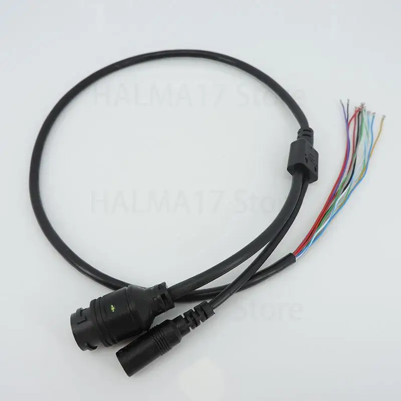 CCTV POE IP Câmera de Rede Módulo PCB, Cabo de Alimentação, DC Conector Fêmea, Terminais de Vídeo, à prova d'água com 11 Núcleo, RJ45, 4 5 + 7 8 + J
