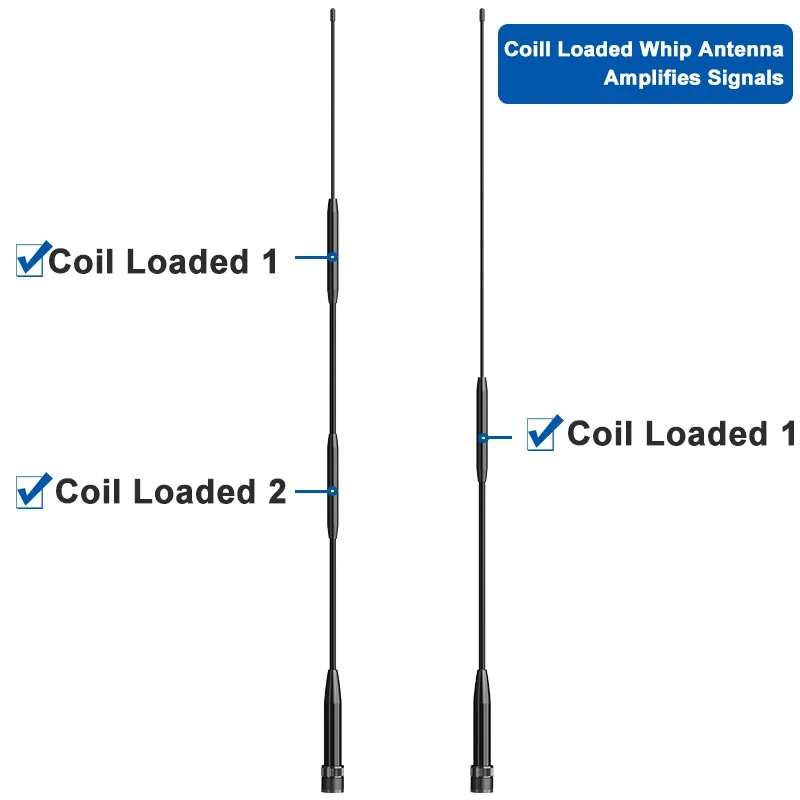 Antena RH901S BNC UHF VHF látigo suave Compatible con TK100 TK200 TH42AT Moto HT440 Vertex estándar 734, accesorio para walkie talkies